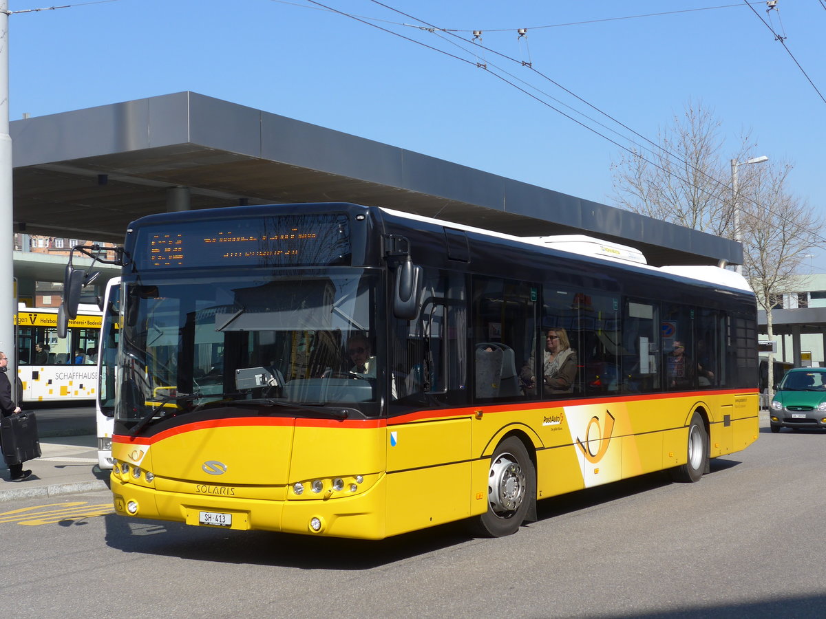 (169'290) - Rattin, Neuhausen - Nr. 297(13)/SH 413 - Solaris am 19. Mrz 2016 beim Bahnhof Schaffhausen