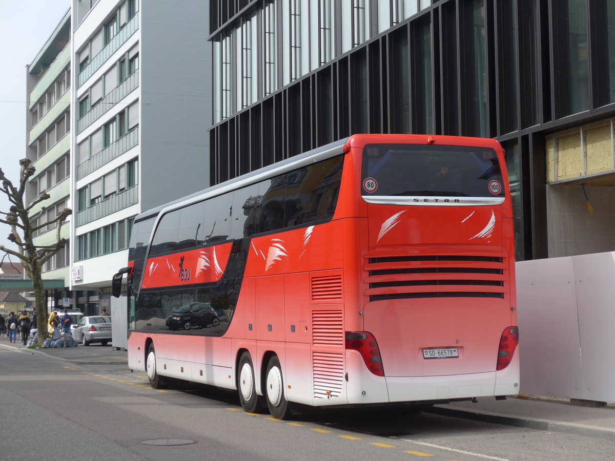 (169'359) - BGU Grenchen - Nr. 9/SO 66'578 - Setra (ex Blaguss, A-Wien) am 21. Mrz 2016 beim Hauptbahnhof Solothurn