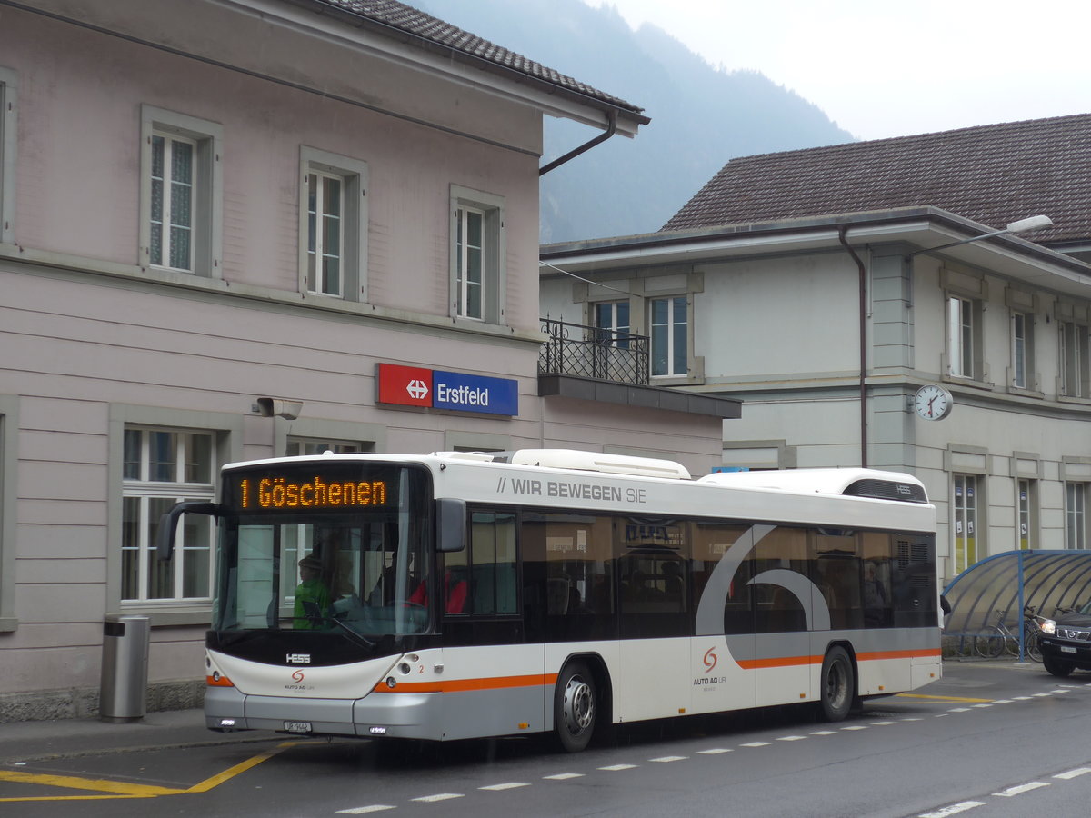 (169'455) - AAGU Altdorf - Nr. 2/UR 9442 - Hess am 25. Mrz 2016 beim Bahnhof Erstfeld