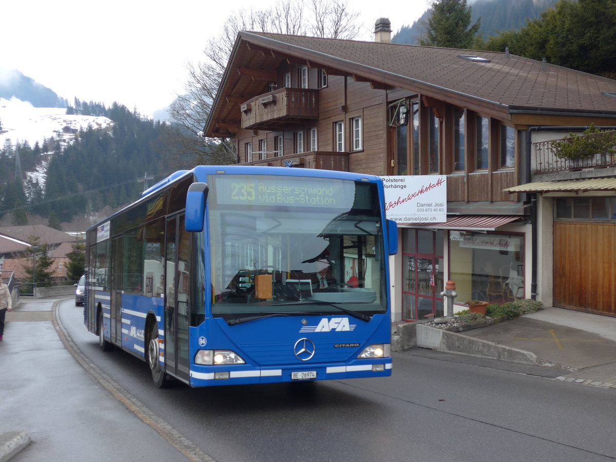 (169'535) - AFA Adelboden - Nr. 94/BE 26'974 - Mercedes am 27. Mrz 2016 in Adelboden, Mhleport