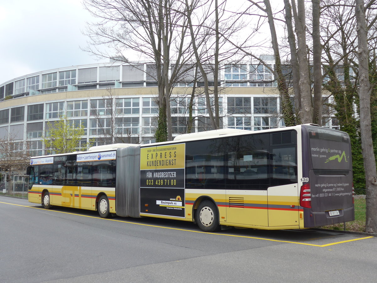 (169'799) - STI Thun - Nr. 136/BE 801'136 - Mercedes am 9. April 2016 bei der Schifflndte Thun