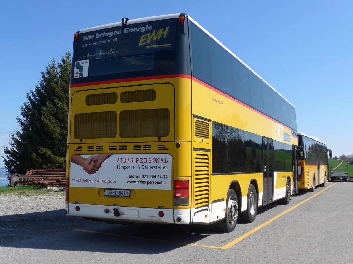 (169'922) - PostAuto Ostschweiz - AR 14'841 - Neoplan (ex P 27'019) am 12. April 2016 in Heiden, Garage