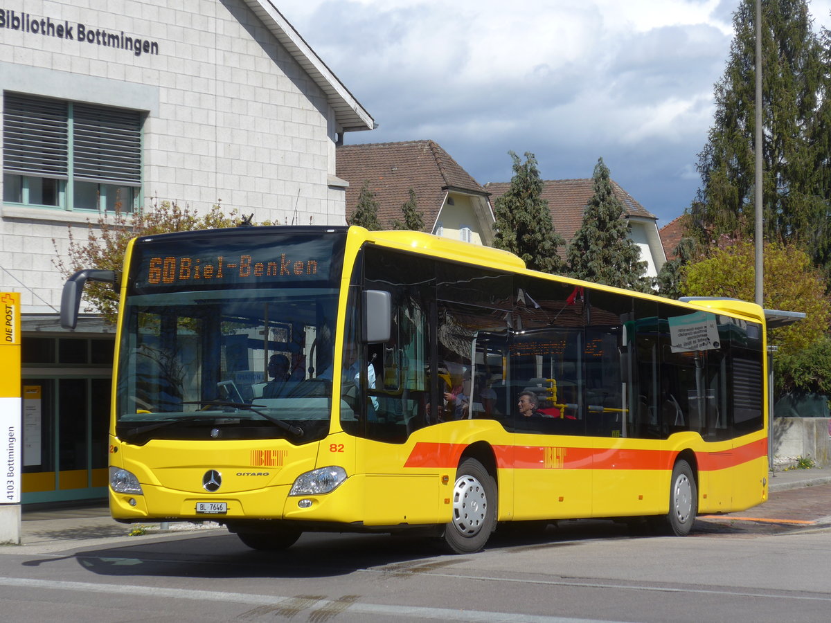 (170'126) - BLT Oberwil - Nr. 82/BL 7646 - Mercedes am 16. April 2016 in Bottmingen, Schloss