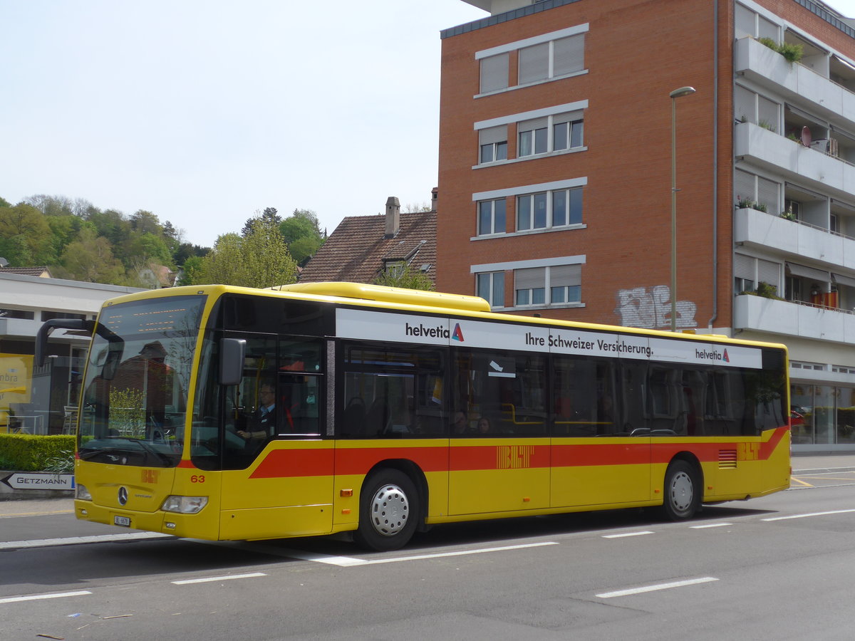 (170'283) - BLT Oberwil - Nr. 63/BL 6678 - Mercedes am 30. April 2016 in Bottmingen, Schloss