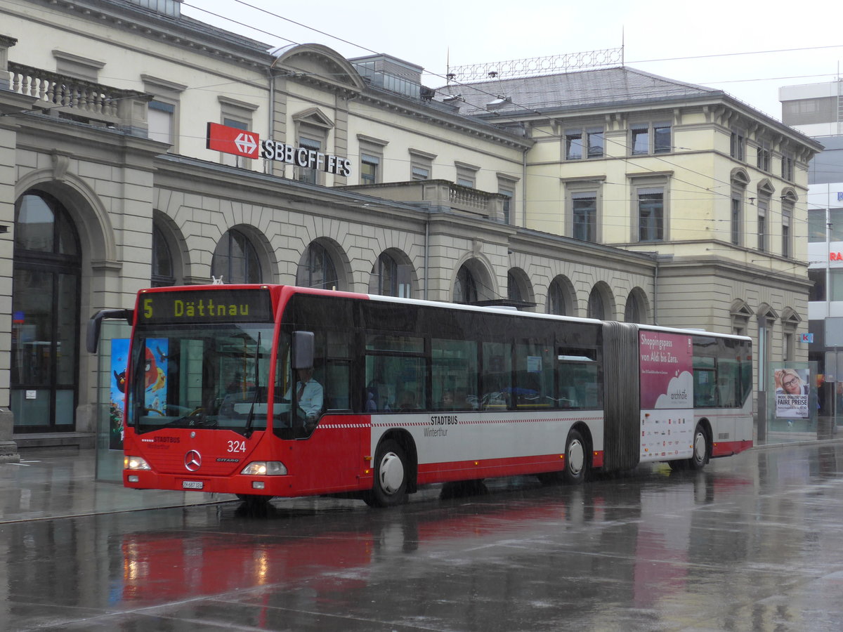 (170'497) - SW Winterthur - Nr. 324/ZH 687'324 - Mercedes am 13. Mai 2016 beim Hauptbahnhof Winterthur