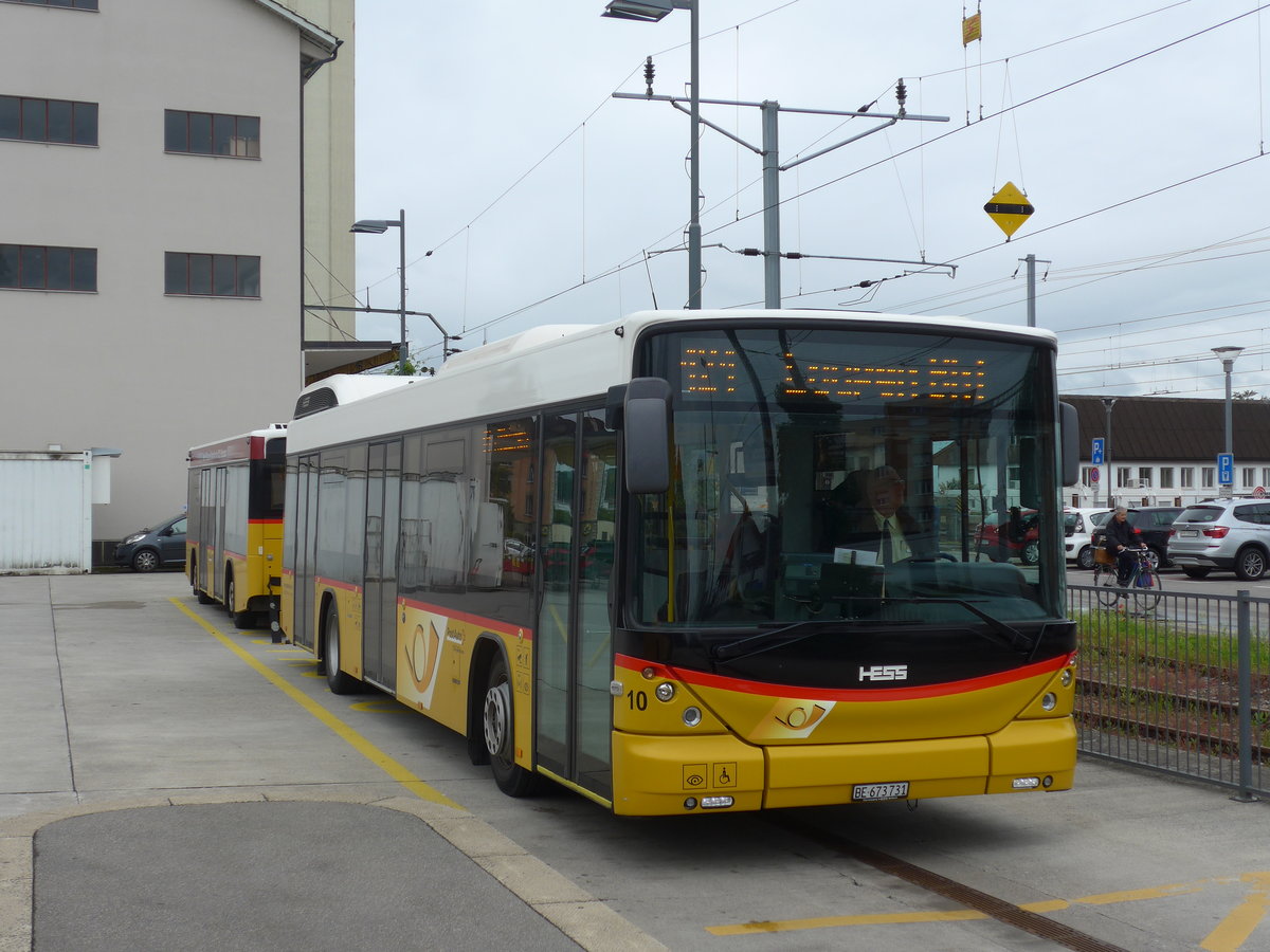 (171'768) - Klopfstein, Laupen - Nr. 10/BE 673'731 - Hess am 13. Juni 2016 beim Bahnhof Ddingen