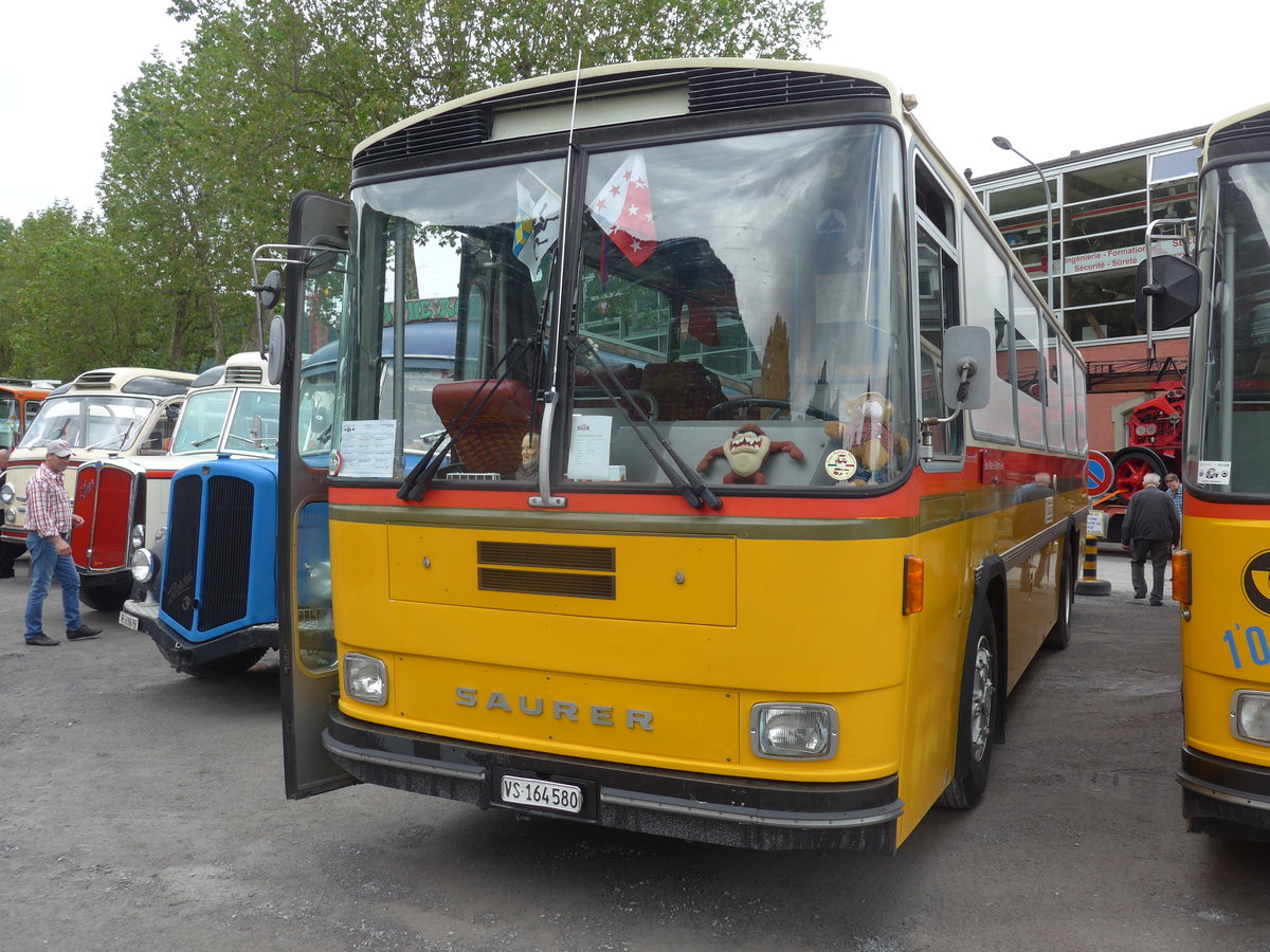 (172'097) - Maillard, Evolne - VS 164'580 - Saurer/Tscher (ex Segessenmann, Burgistein; ex P 24'229) am 25. Juni 2016 in Aigle, Saurertreffen