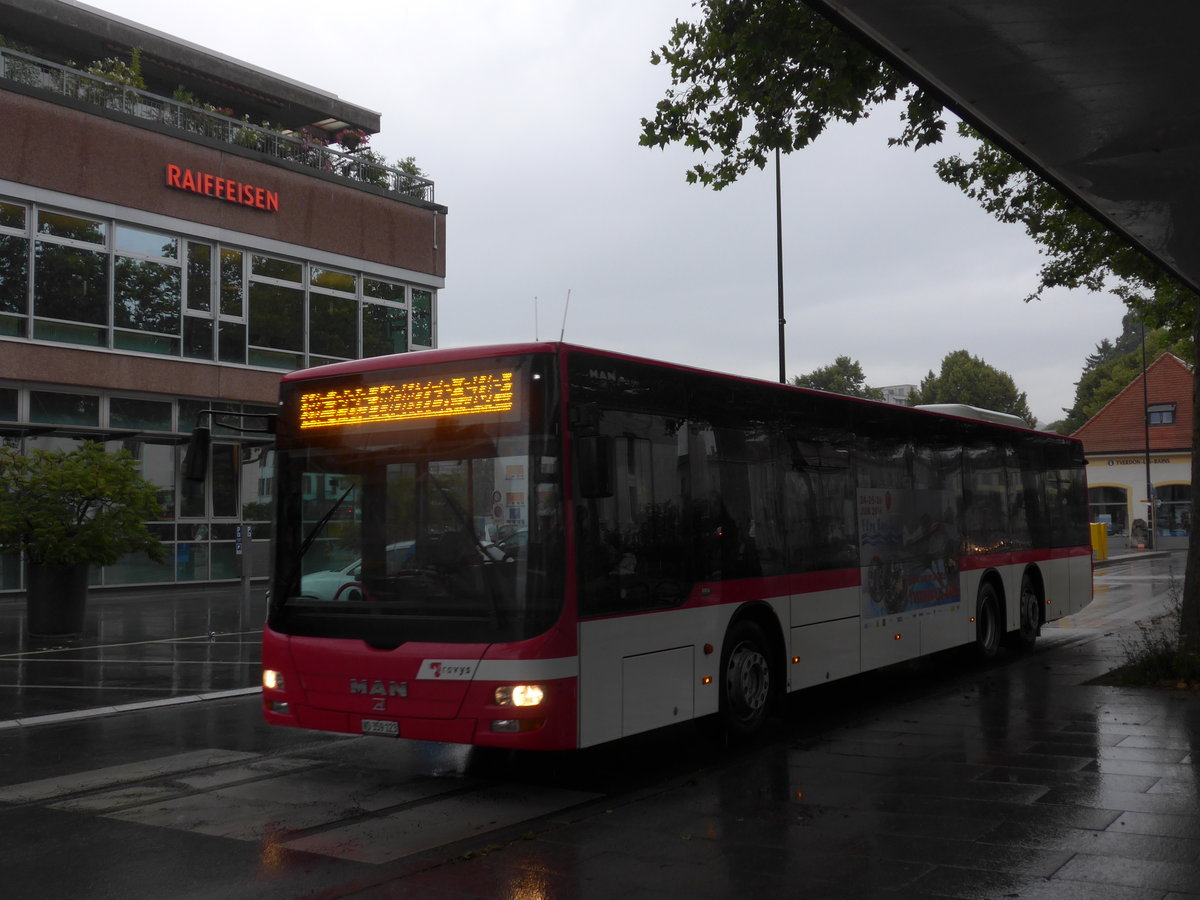 (172'996) - TRAVYS Yverdon - VD 359'123 - MAN am 14. Juli 2016 beim Bahnhof Yverdon