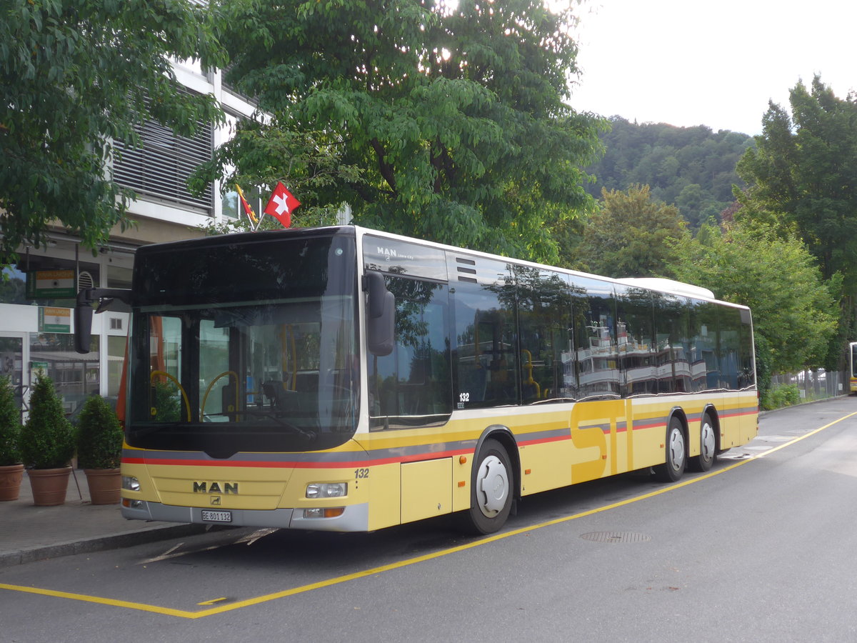 (173'375) - STI Thun - Nr. 132/BE 801'132 - MAN am 31. Juli 2016 bei der Schifflndte Thun