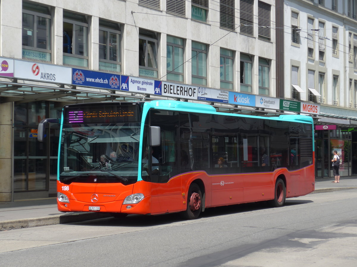 (173'594) - VB Biel - Nr. 198/BE 821'198 - Mercedes am 1. August 2016 in Biel, Guisanplatz