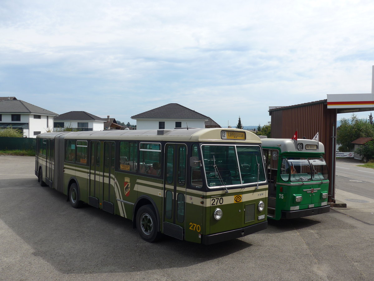 (174'510) - SVB Bern (TVB) - Nr. 270/BE 113'270 - FBW/SWS-Gangloff am 4. September 2016 in Finsterhennen, Landi