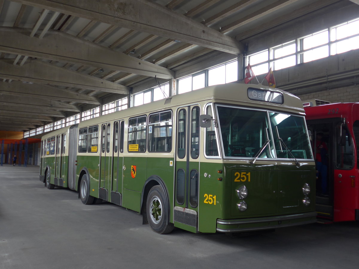 (174'525) - SVB Bern (TVB) - Nr. 251 - FBW/SWS-R&J am 4. September 2016 in Aarberg, Halle TVB