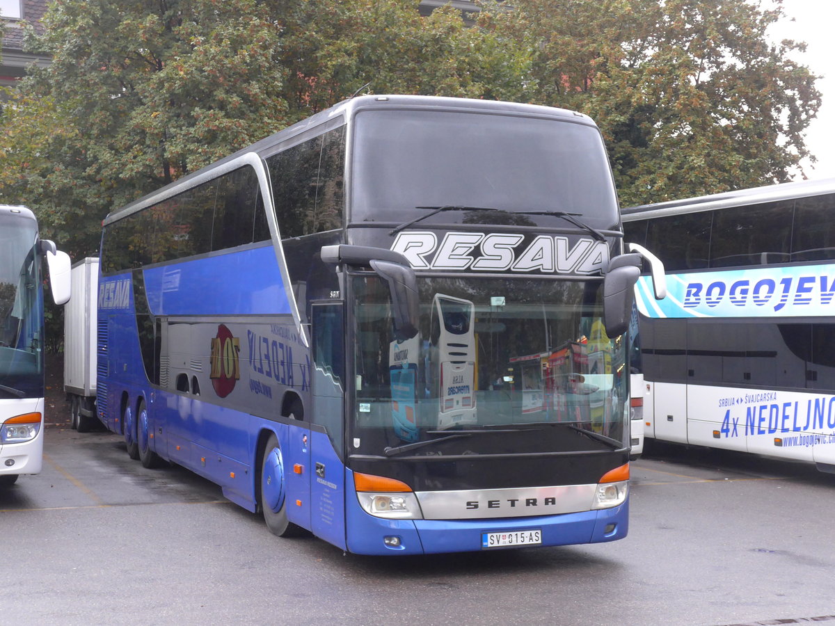 (175'718) - Aus Serbien: Resava, Svilajnac - SV 015-AS - Setra am 18. Oktober 2016 in Zrich, Sihlquai