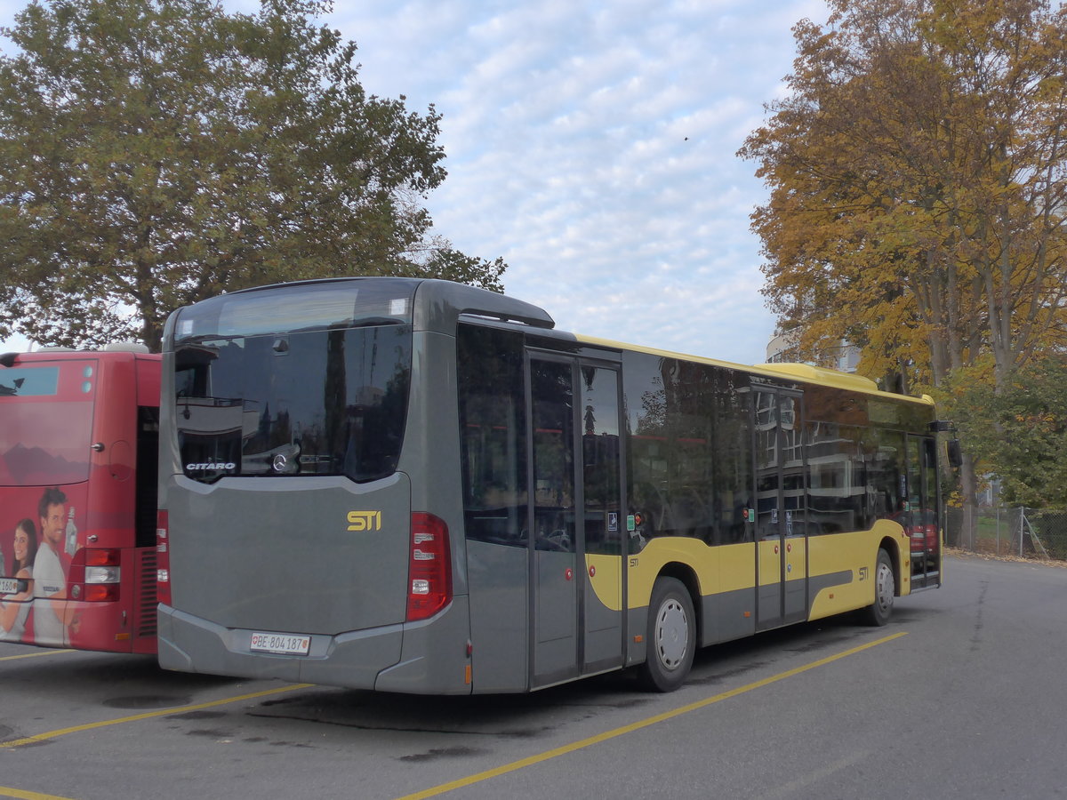 (176'213) - STI Thun - Nr. 187/BE 804'187 - Mercedes am 22. Oktober 2016 bei der Schifflndte Thun