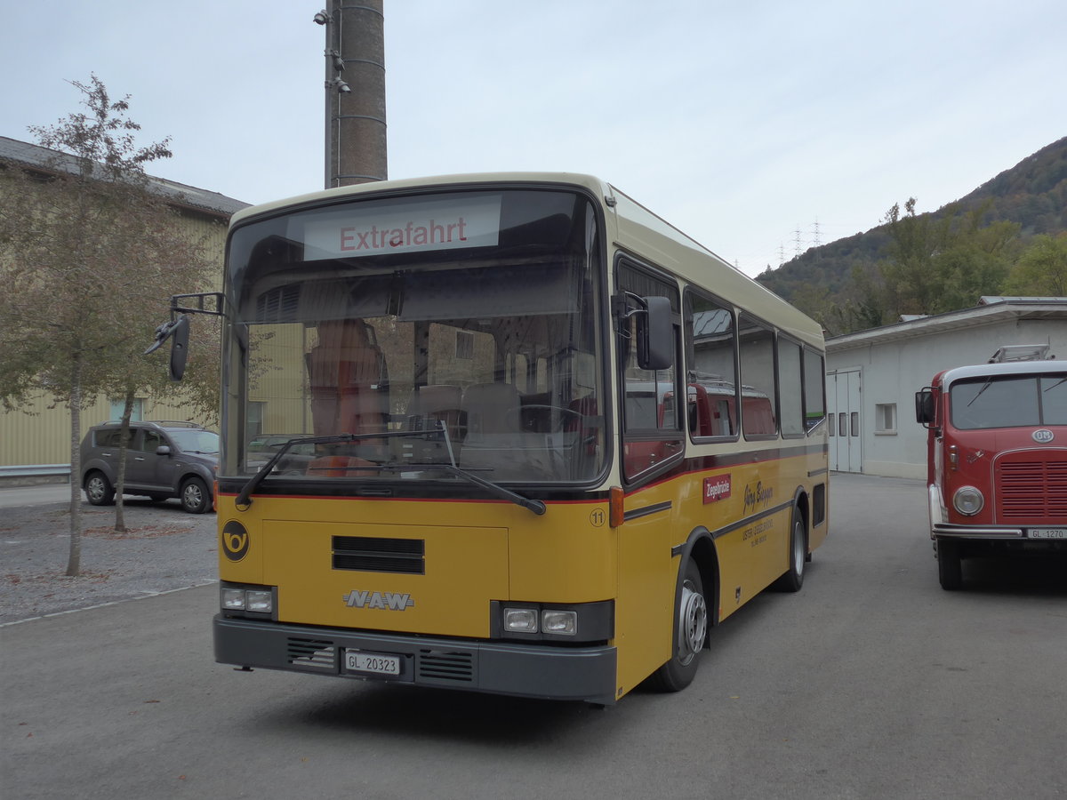 (176'297) - Biegger, Uster - Nr. 11/GL 20'323 - NAW/R&J (ex AS Engi Nr. 7) am 23. Oktober 2016 in Ziegelbrcke, Museum