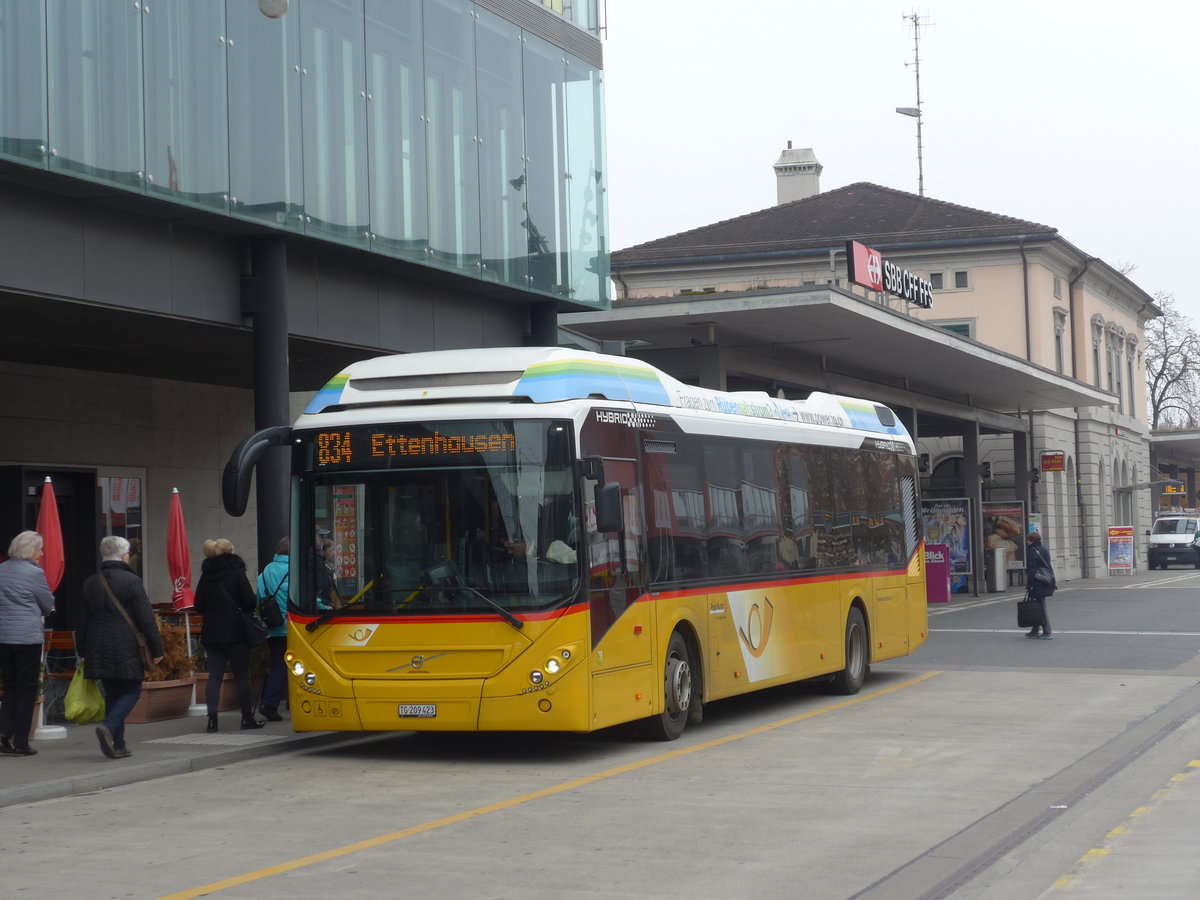 (176'494) - PostAuto Ostschweiz - TG 209'423 - Volvo am 4. November 2016 beim Bahnhof Frauenfeld