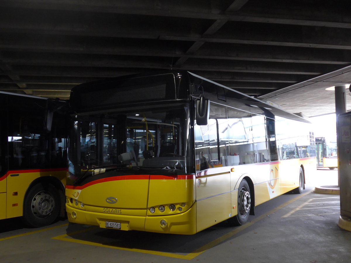 (176'692) - PostAuto Bern - Nr. 581/BE 820'581 - Solaris am 13. November 2016 in Bern, Postautostation