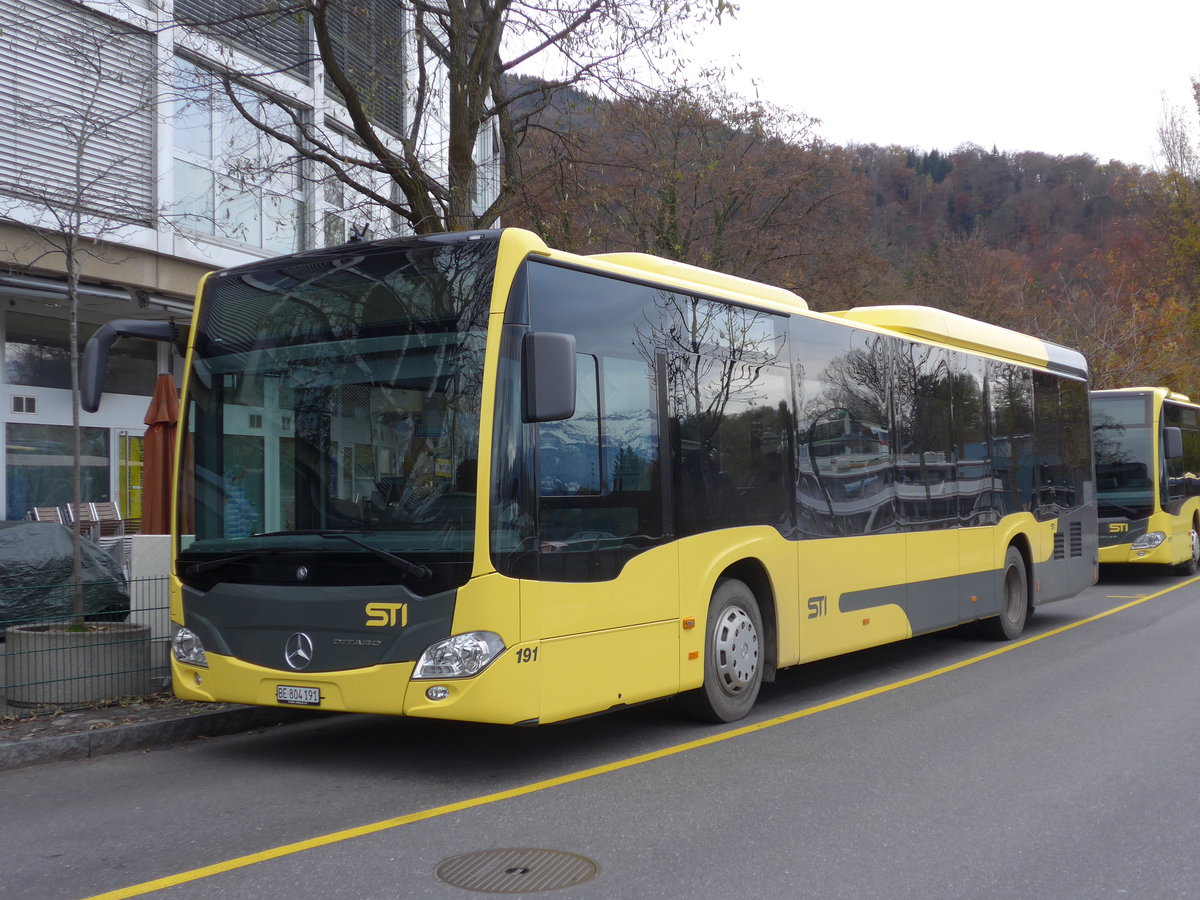 (176'700) - STI Thun - Nr. 191/BE 804'191 - Mercedes am 13. November 2016 bei der Schifflndte Thun