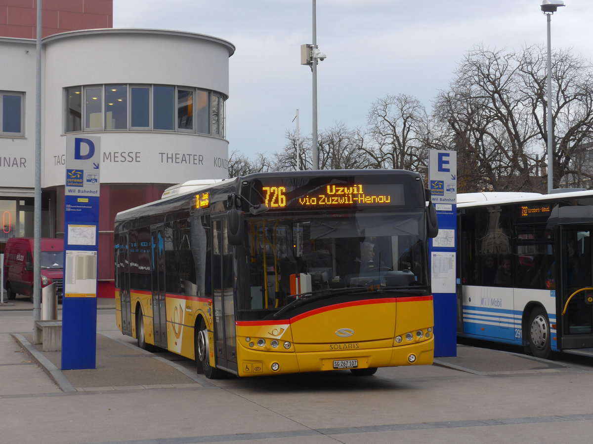 (176'730) - Schmidt, Oberbren - SG 267'107 - Solaris am 23. November 2016 beim Bahnhof Wil