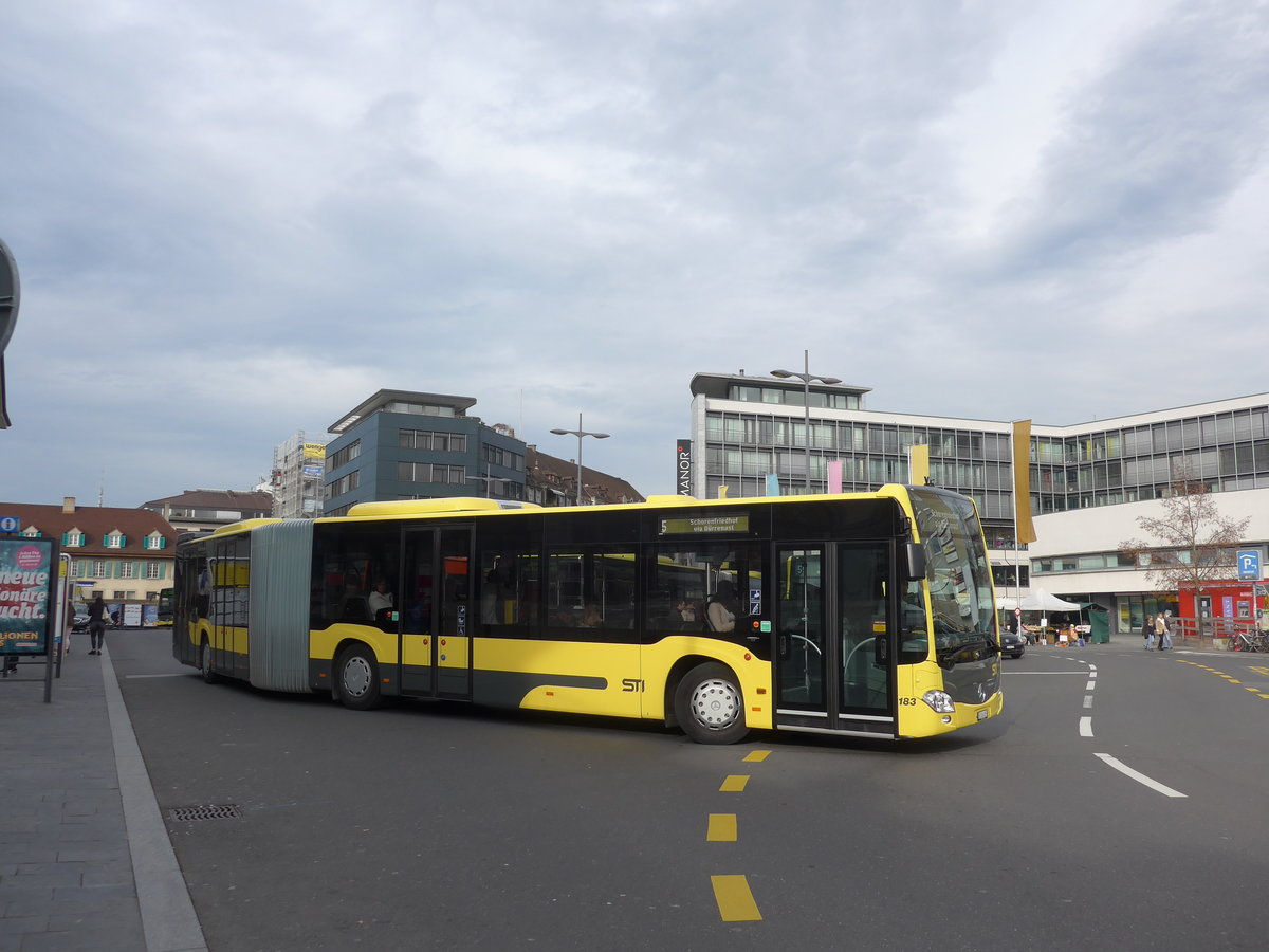 (176'731) - STI Thun - Nr. 183/BE 804'183 - Mercedes am 24. November 2016 beim Bahnhof Thun