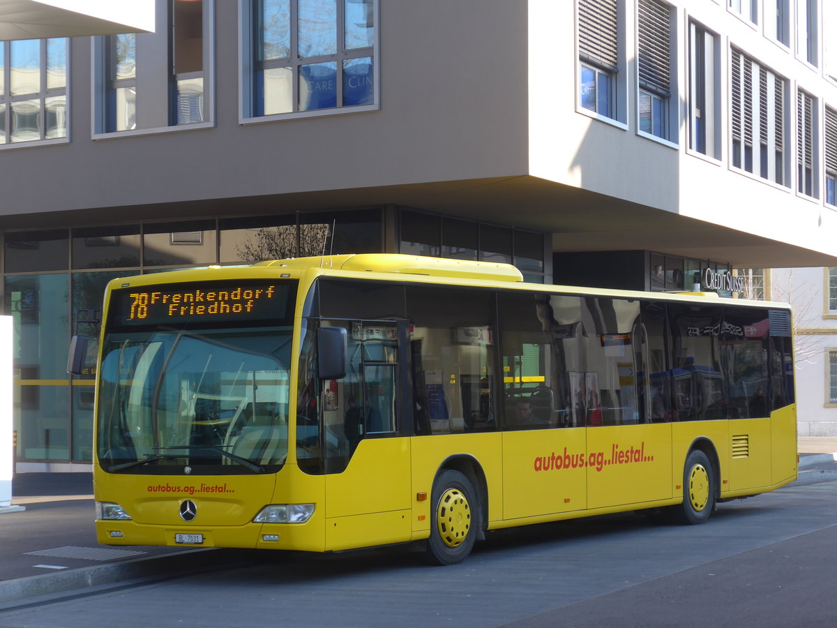 (176'889) - AAGL Liestal - Nr. 76/BL 7031 - Mercedes am 5. Dezember 2016 beim Bahnhof Liestal