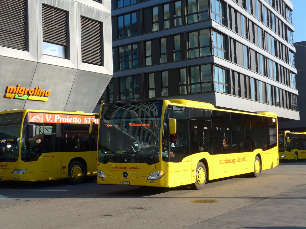 (176'896) - AAGL Liestal - Nr. 57/BL 6131 - Mercedes am 5. Dezember 2016 beim Bahnhof Liestal