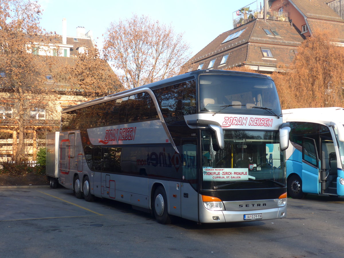 (176'906) - Aus Serbien: Zoran, Jagodina - Nr. 80/JA 029-YH - Setra am 6. Dezember 2016 in Zrich, Sihlquai