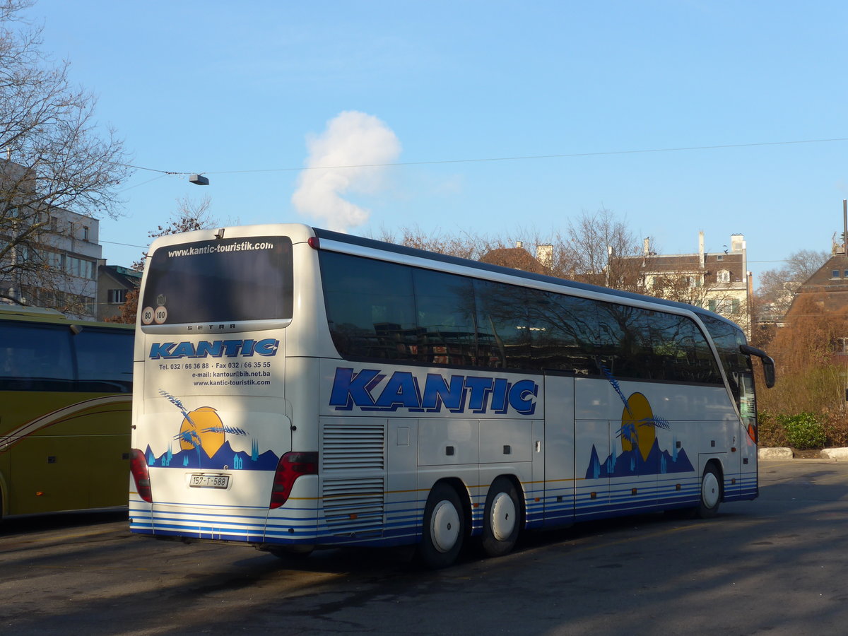 (176'910) - Aus Bosnien&Herzegowina: Kantic, Tesanj - 157-T-588 - Setra am 6. Dezember 2016 in Zrich, Sihlquai