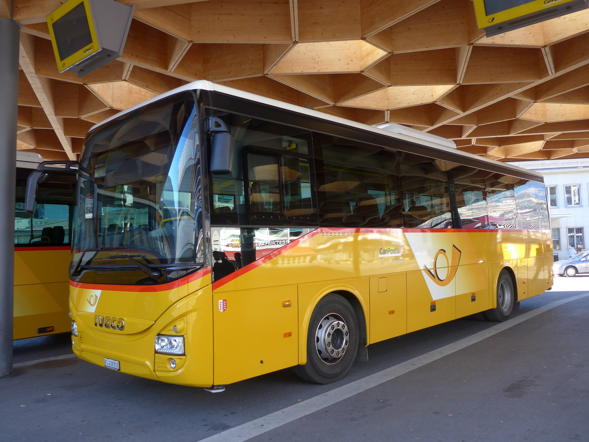 (177'265) - TRD, Savise - VS 438'818 - Iveco am 18. Dezember 2016 beim Bahnhof Sion