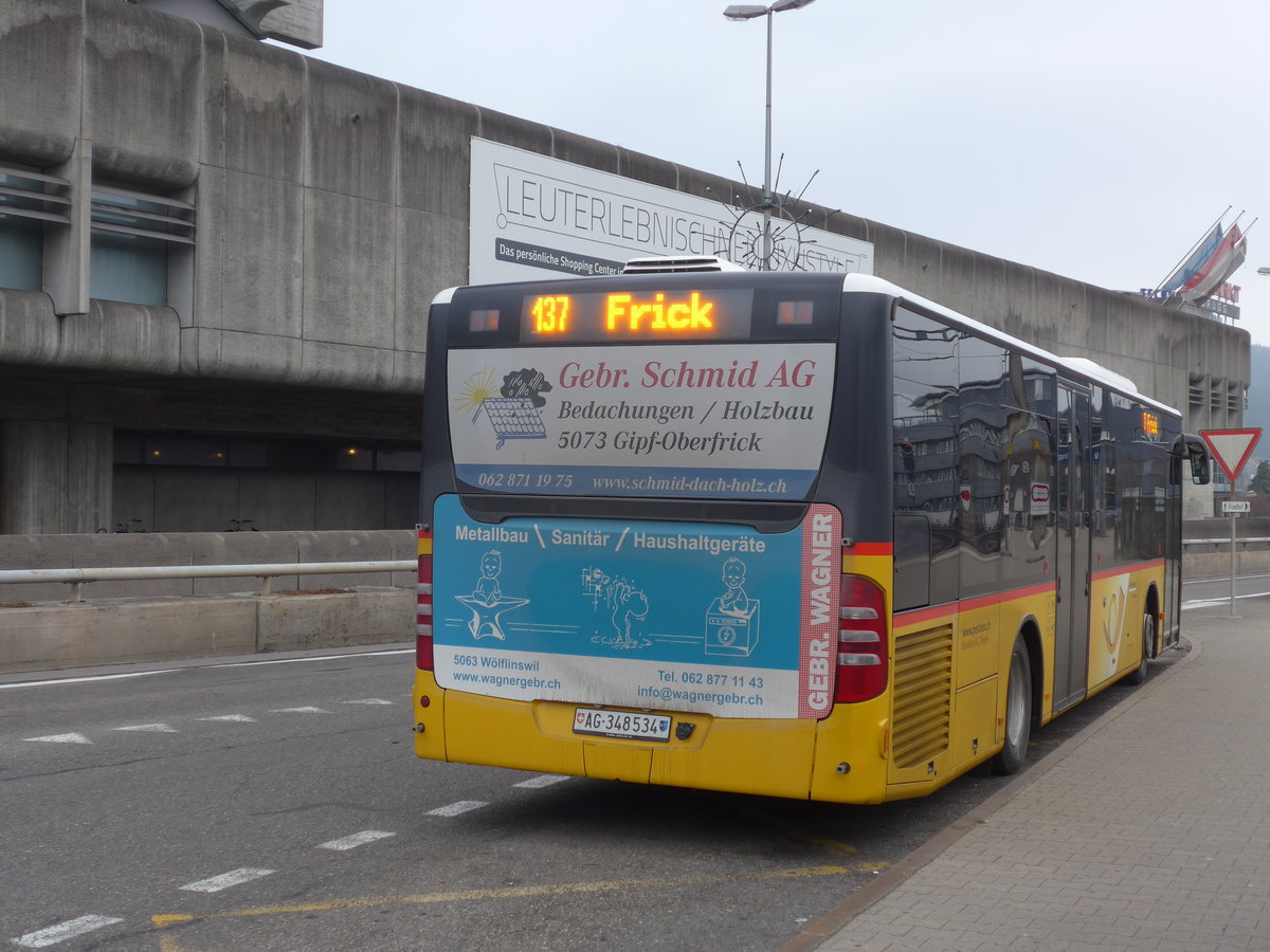 (177'288) - Brndli, Elfingen - Nr. 9/AG 348'534 - Mercedes am 24. Dezember 2016 beim Bahnhof Brugg