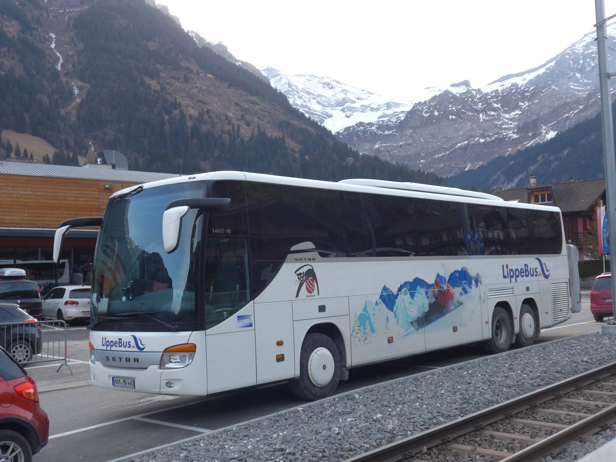 (177'567) - Aus Deutschland: LippeBus, Beckum - HAM-MK 460 - Setra am 2. Januar 2017 in Champry