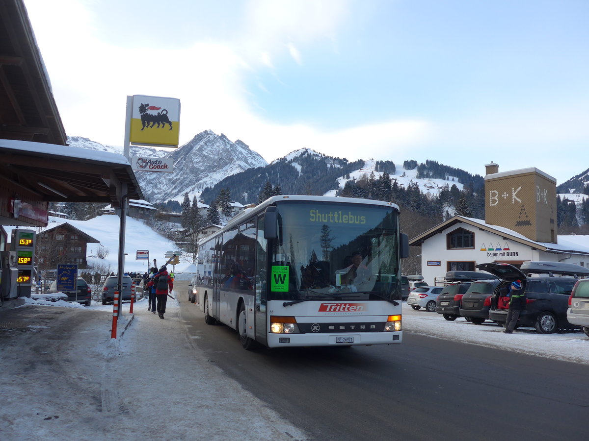 (177'731) - Tritten, Zweisimmen - Nr. 52/BE 26'971 - Setra (ex Interbus, Yverdon Nr. 52; ex AAGL Liestal Nr. 63) am 7. Januar 2017 in Adelboden, Oey