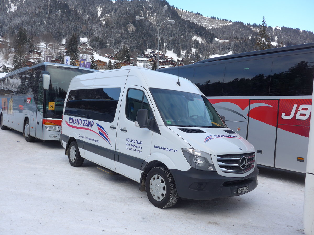 (177'780) - Zemp, Rothenburg - Nr. 1/LU 185'599 - Mercedes am 7. Januar 2017 in Adelboden, ASB