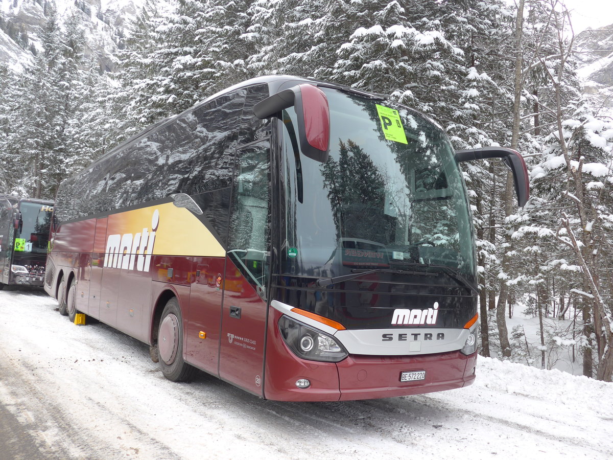 (177'819) - Marti, Kallnach - Nr. 20/BE 572'220 - Setra am 7. Januar 2017 in Adelboden, Unter dem Birg