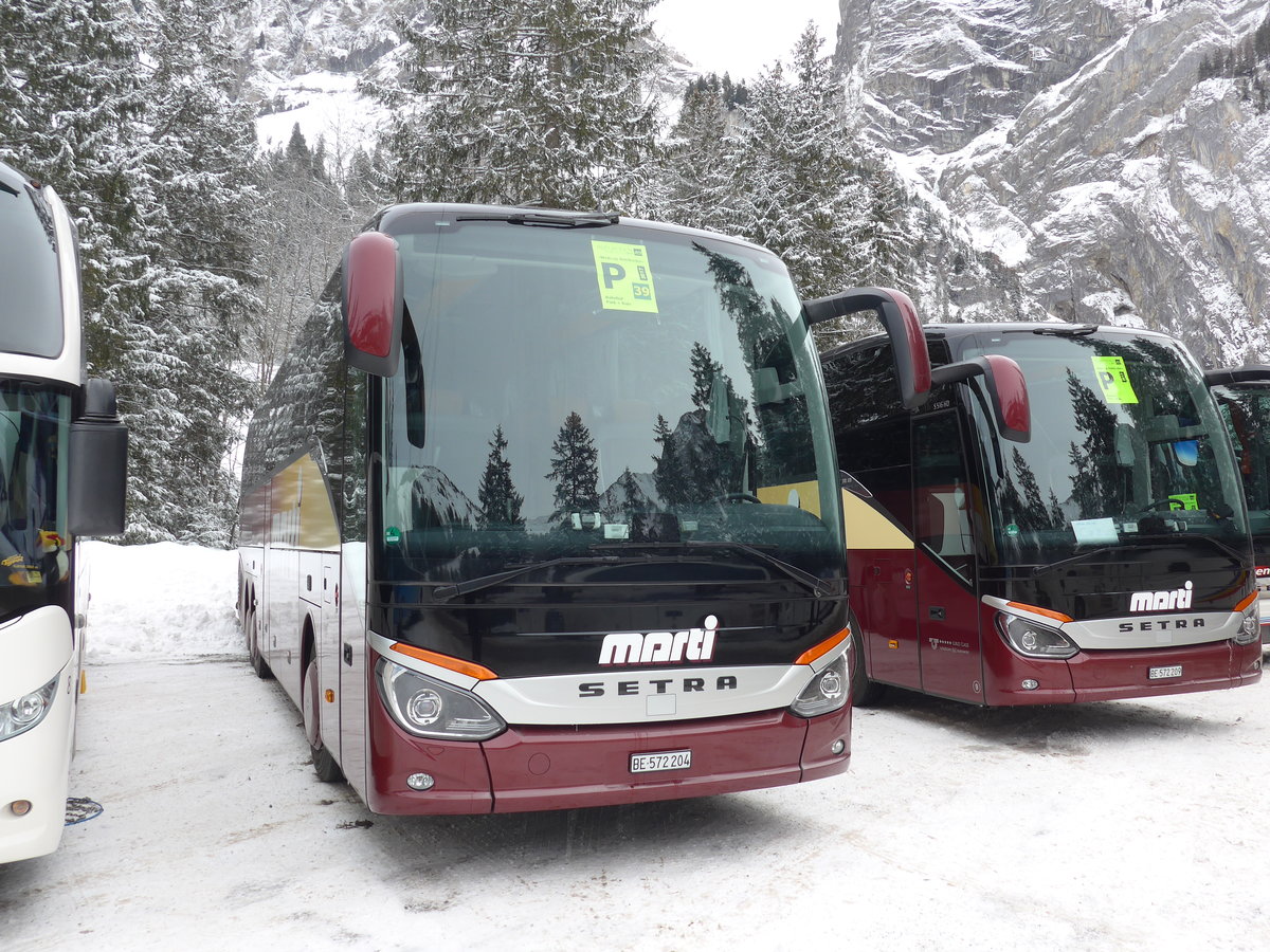 (177'834) - Marti, Kallnach - Nr. 4/BE 572'204 - Setra am 7. Januar 2017 in Adelboden, Unter dem Birg