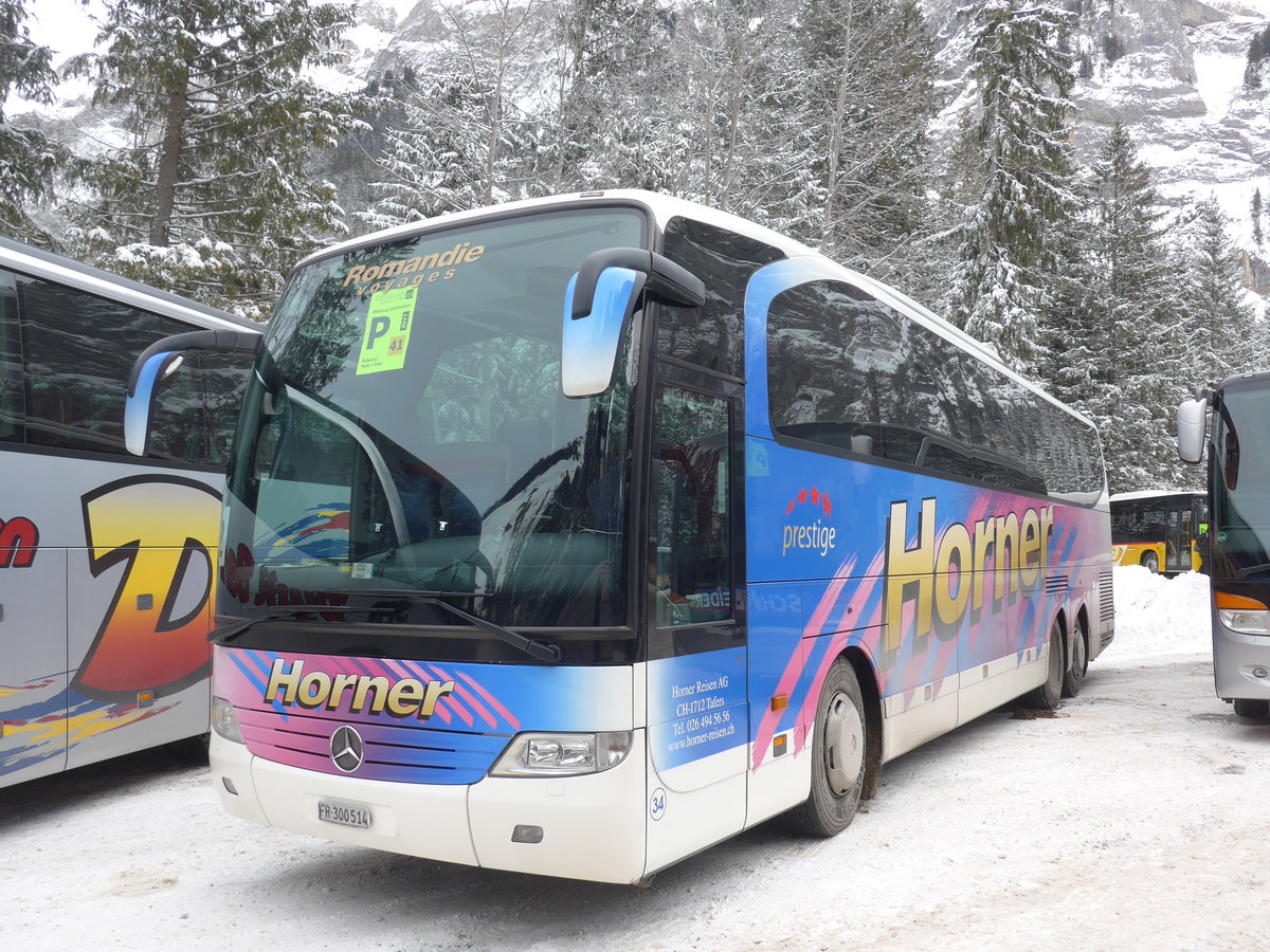 (177'839) - Horner, Tafers - Nr. 34/FR 300'514 - Mercedes am 7. Januar 2017 in Adelboden, Unter dem Birg