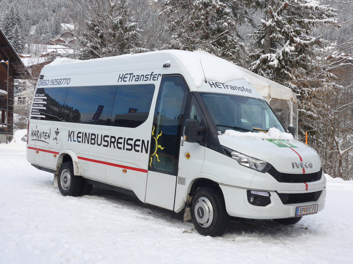 (177'961) - Aus Oesterreich: HETransfer, Radenthein - SP 617 FD - Iveco am 8. Januar 2017 in Adelboden, ASB