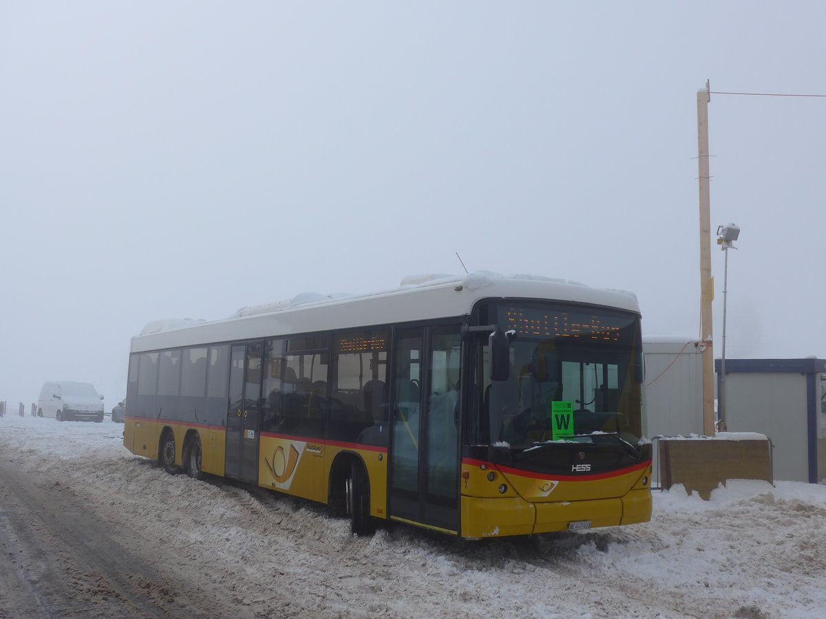 (177'968) - Engeloch, Riggisberg - Nr. 7/BE 447'403 - Scania/Hess am 8. Januar 2017 in Adelboden, Weltcup