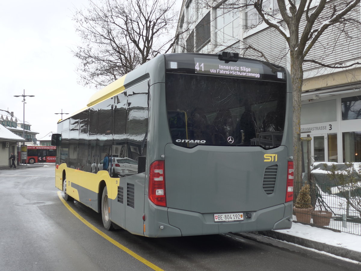(177'994) - STI Thun - Nr. 192/BE 804'192 - Mercedes am 9. Januar 2017 bei der Schifflndte Thun