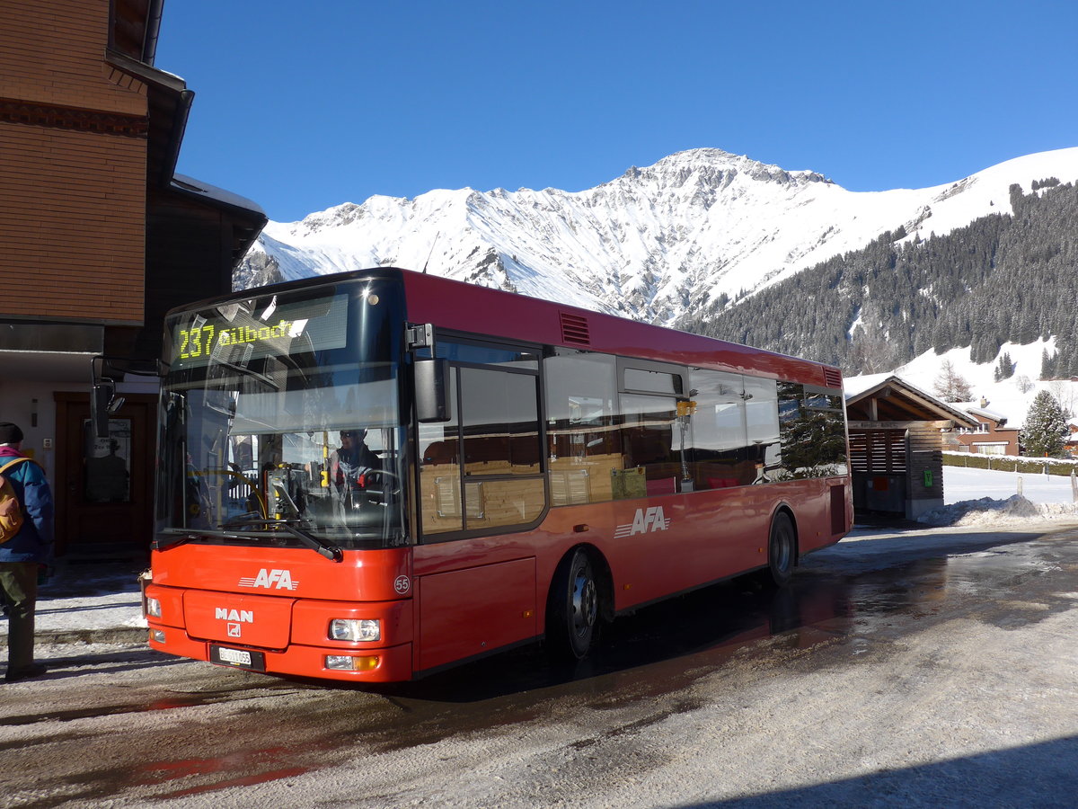 (178'001) - AFA Adelboden - Nr. 55/BE 611'055 - MAN/Gppel am 9. Januar 2017 in Adelboden, Gilbach