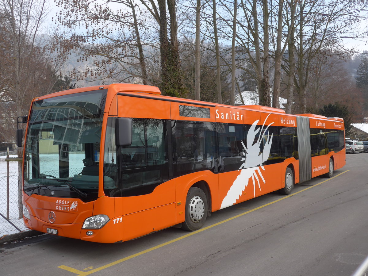 (178'060) - STI Thun - Nr. 171/BE 752'171 - Mercedes am 20. Januar 2017 bei der Schifflndte Thun