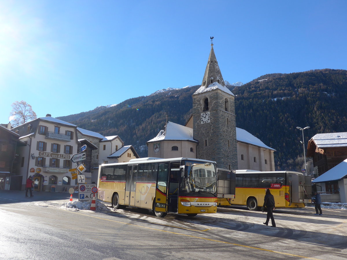 (178'121) - TSAR, Sierre - VS 26'459 - Setra (ex Epiney, Ayer) am 21. Januar 2017 in Vissoie, Post