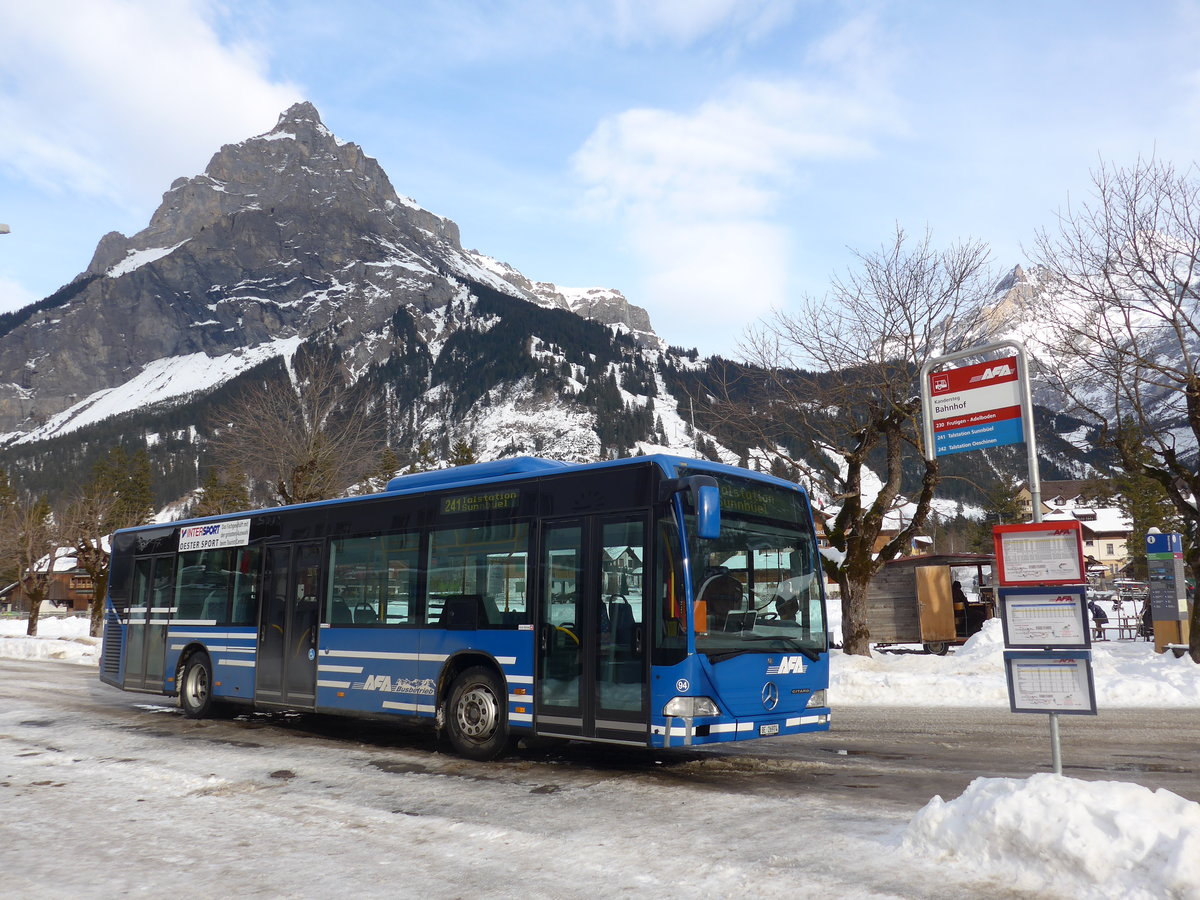 (178'201) - AFA Adelboden - Nr. 94/BE 26'974 - Mercedes am 28. Januar 2017 beim Bahnhof Kandersteg