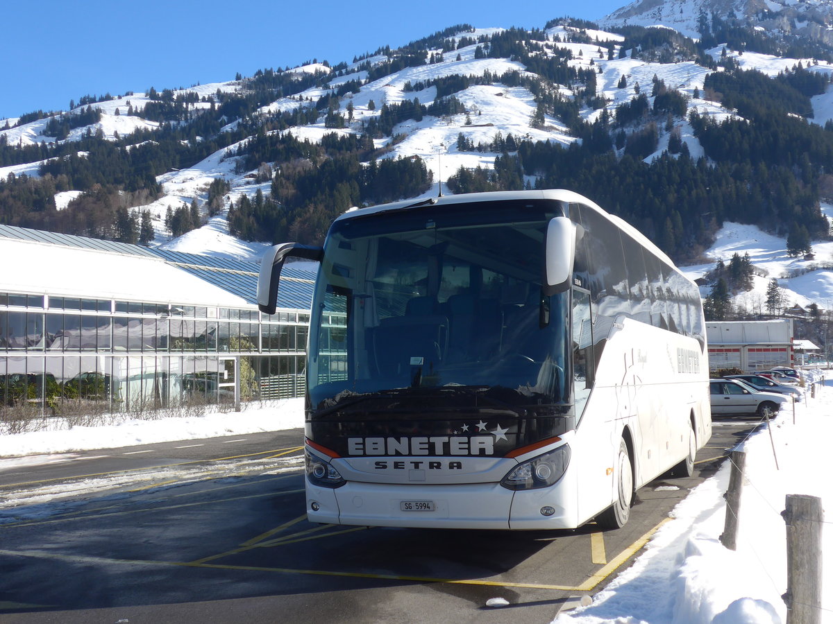 (178'218) - Ebneter, Goldach - SG 5994 - Setra am 29. Januar 2017 in Frutigen, Tropenhaus