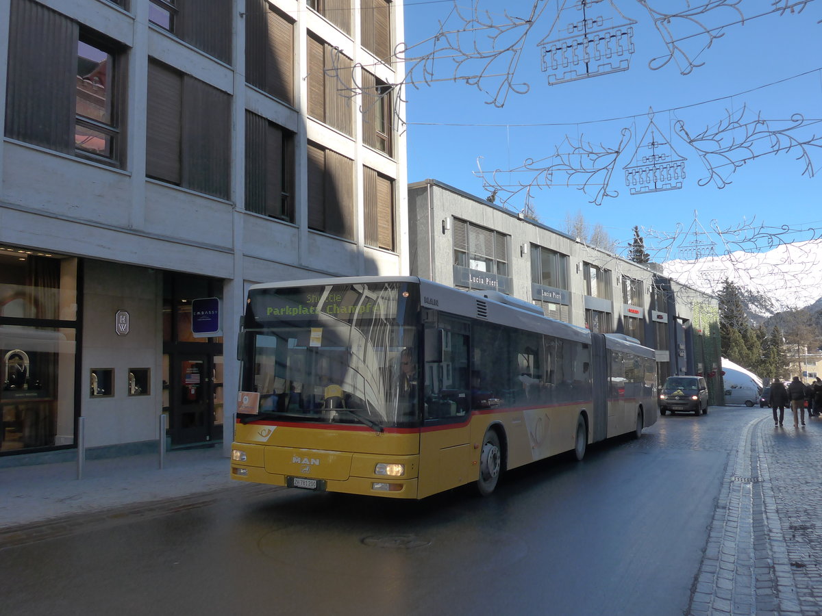 (178'565) - PostAuto Zrich - Nr. 165/ZH 781'200 - MAN am 18. Februar 2017 in St. Moritz, Klinik Gut