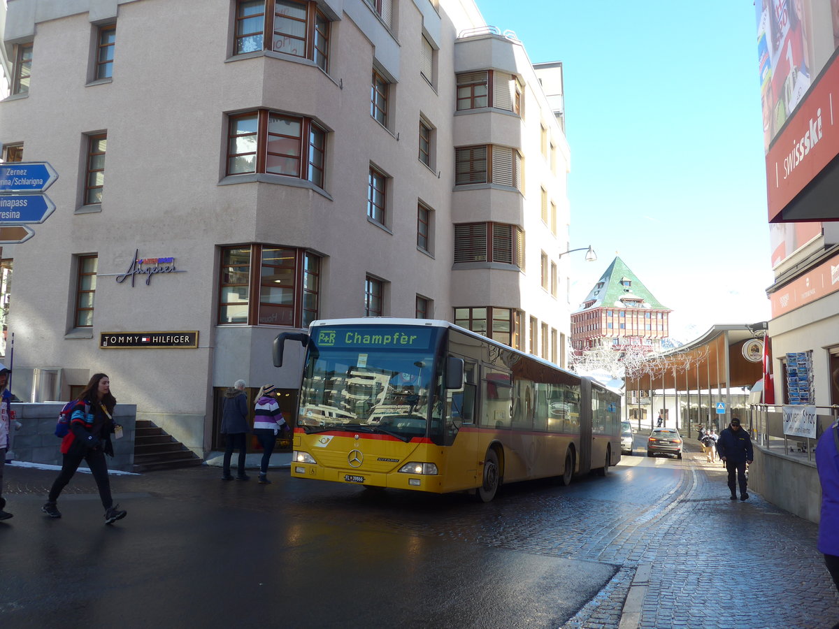 (178'582) - Aus Liechtenstein: Marxer, Mauren - FL 39'866 - Mercedes (ex Eurobus, Arbon Nr. 5) am 18. Februar 2017 in St. Moritz, Hotel Schweizerhof