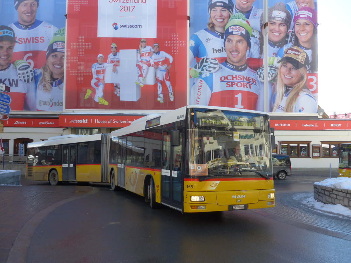 (178'604) - PostAuto Zrich - ZH 781'200 - MAN am 18. Februar 2017 in St. Moritz, Hotel Schweizerhof