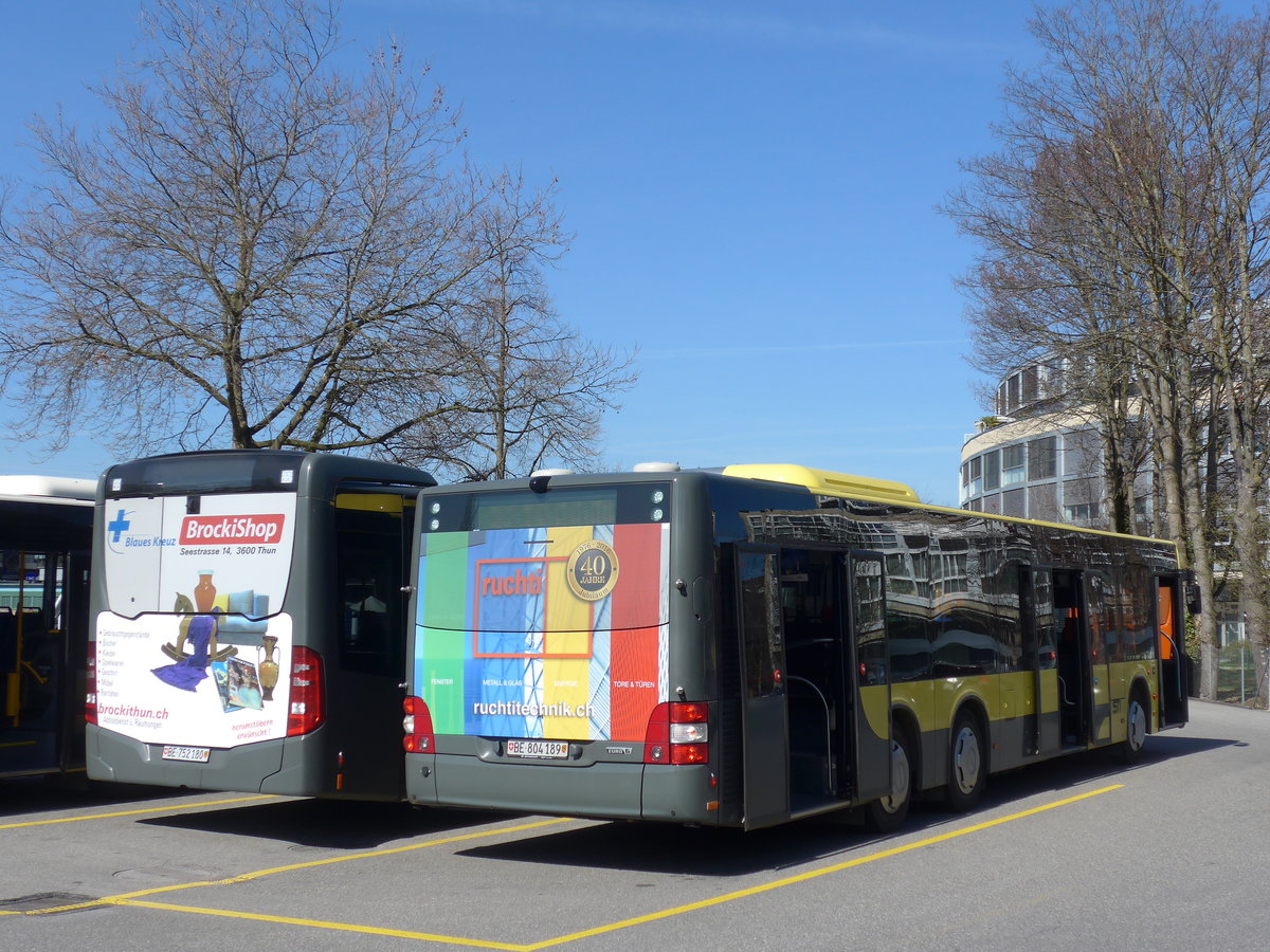 (179'238) - STI Thun - Nr. 189/BE 804'189 - MAN am 27. Mrz 2017 bei der Schifflndte Thun