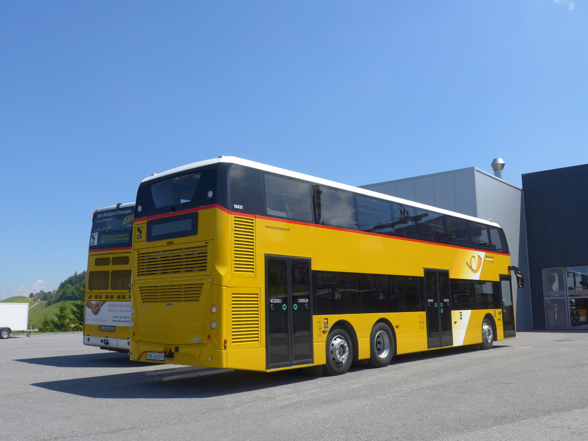 (180'368) - PostAuto Ostschweiz - AR 44'137 - Alexander Dennis am 22. Mai 2017 in Heiden, Garage