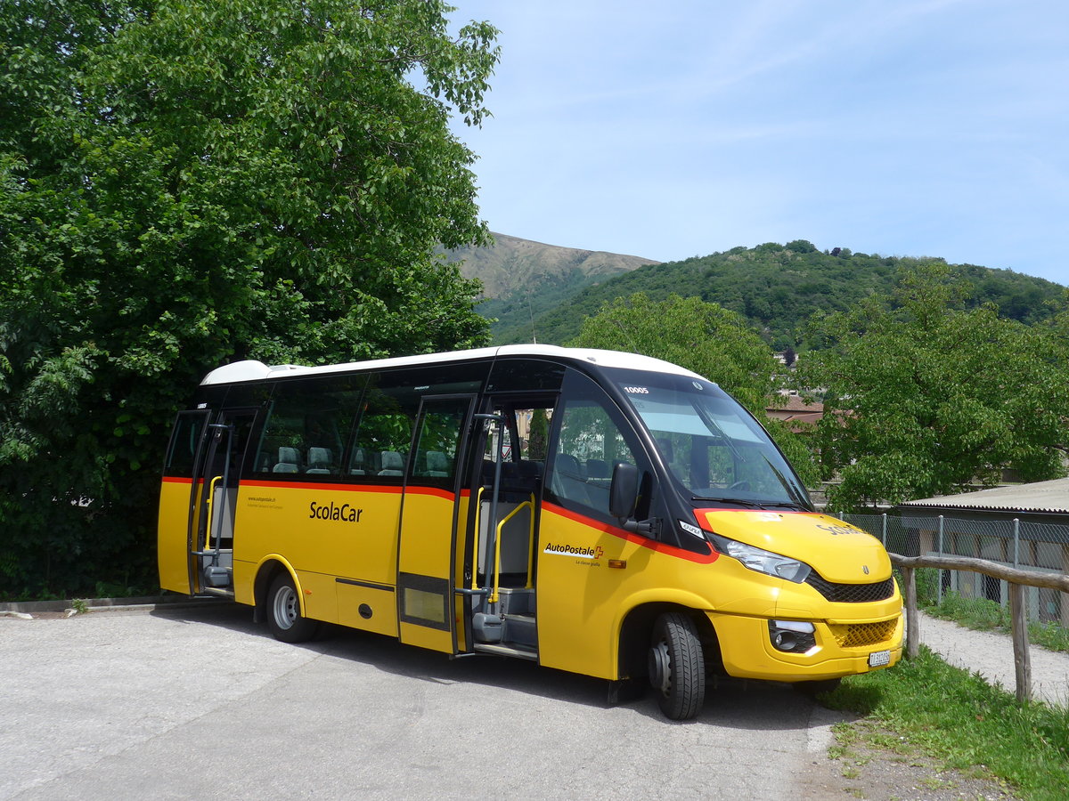 (180'572) - Autopostale, Tesserete - TI 312'036 - Iveco/UNVI am 23. Mai 2017 in Tesserete, Garage ARL